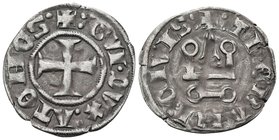 CRUSADERS. Duchy of Athens. Guy II de la Roche, 1287-1308. Denier Tournois (Billon, 19 mm, 0.90 g, 2 h). + :GVI: DVX: ATЄNЄS: around cross pattée. Rev...