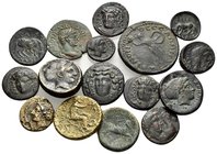 THESSALY. Circa 4th century BC - 3rd Century AD. (Bronze, 86.00 g). An attractive collection of sixteen (16) coins, mainly Thessalian, from the Classi...