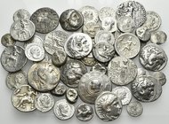 GREEK & ROMAN. Circa 5th BC- 4th Century AD. (Silver, 500.00 g). Lot of fifty-four (54) Greek, Roman and Roman Provincial Silver coins. A very interes...
