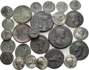 ROMAN, Republican, Imperial & Provincial. Circa 2nd century BC - 5th century AD. (186.00 g). An interesting lot of twenty-five (25) silver and bronze ...