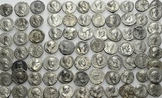 ROMAN. Circa 1st Century BC-3rd Century AD. (Silver, 229.00 g). Lot of seventy-eight (78) Silver Denarii from the republic to the first part of the 3r...