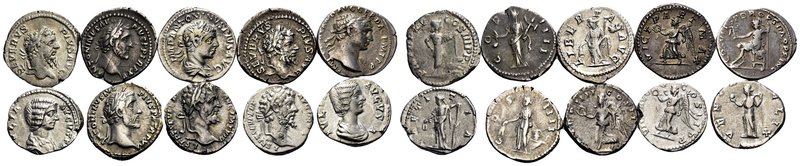 ROMAN IMPERIAL. Trajan to Elagabalus, 98-222. (Silver, 32.00 g). A lot of ten (1...