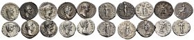 ROMAN IMPERIAL. Trajan to Elagabalus, 98-222. (Silver, 32.00 g). A lot of ten (10) Silver Denarii representing examples from Trajan, Hadrian Antoninus...