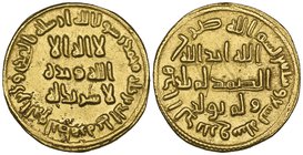 Umayyad, dinar, 79h, 4.26g (ICV 157; W. 189), reverse graffiti, extremely fine

Estimate: GBP 450 - 500