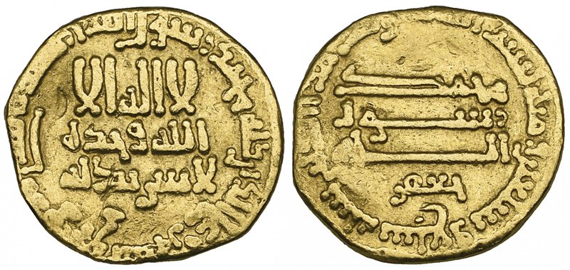 Abbasid First Period dinars (3), comprising 177h Ja‘far, 19x li’l-khalifa | al-A...