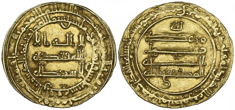 Abbasid, al-Muktafi (289-295h), dinar, al-Rafiqa 292h, 4.07g (Bernardi 226Hn), s...