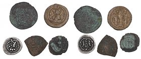 Sasanian, Peroz (457-484), silver obol and lead pashiz, fine and rare; Arab-Sasanian, Ae fals, Bishapur, facing bust, rev., animal (Curiel & Gyselen t...