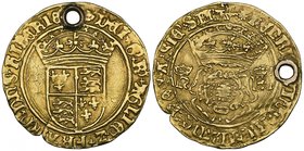 Henry VIII (1509-47), Second Coinage (1526-44), crown of the double rose, m.m. rose (1526-9), crowned Royal shield, plain at sides, rev., crowned rose...