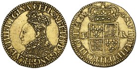 Elizabeth I (1558-1603), Milled Coinage, gold crown, m.m. lis, crowned bust e left, rev., crowned shield, legend around reads fidiei, edge serrated, 2...