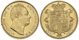William IV, sovereign, 1831, first bust, signed on truncation w.w. (with stops) incuse (Marsh 16), good fine to very fine

Estimate: GBP 450 - 550