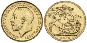 George V, sovereign, 1913 c, also bagmarked and with a rim nick, extremely fine 

Estimate: GBP 700 - 1000
