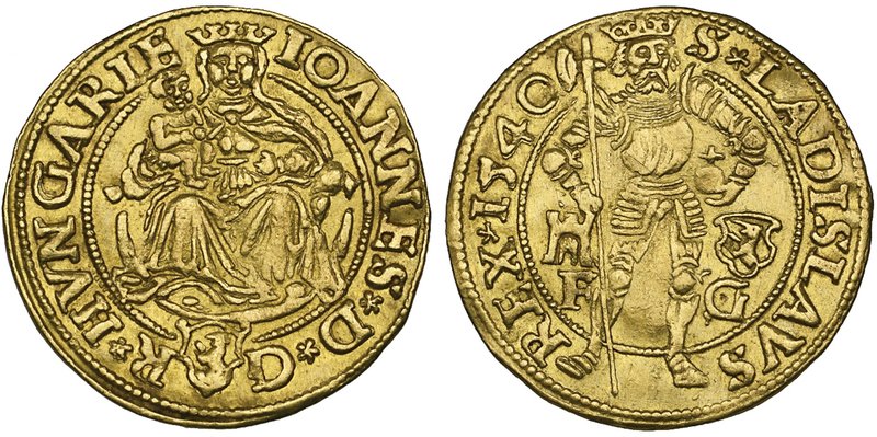 Hungary, John I (1526-40), goldgulden, Kolozsvar, 1540, 3.51g (Lengyel 157/1/154...