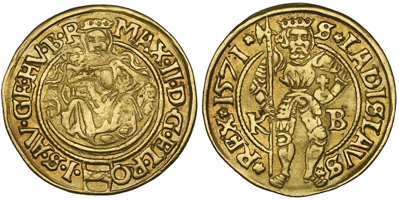 Hungary, Maximilian II (1564-76), ducat, Kremnitz, 1571, 3.46g (F. 57), lightly ...