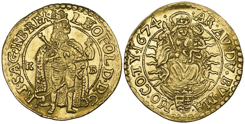 Hungary, Leopold I (1658-1705), ducat, Kremnitz, 1674, 3.44g (F. 128), virtually...
