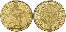 Hungary, Joseph I (1705-11), ducat, Kremnitz, 1710, 3.46g (F. 164), good very fine to extremely fine. Purchased from Siggi Werkner, 1977.

Estimate:...