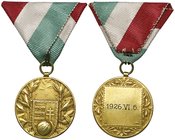 Gold Medal: Hungary, an International Football Gold Prize Medal, engraved date 1926.VI.6, attributed to Lajos Fischer, goalkeeper in the 6 June 1926 m...