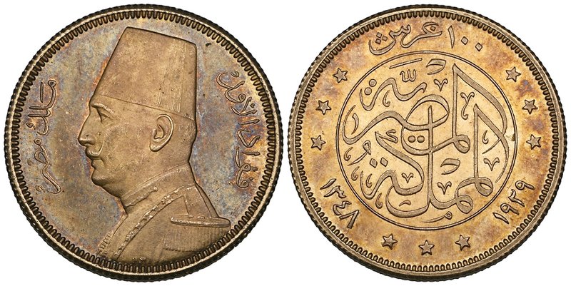 Egypt, Fuad, 100 piastres, 1348h/1929 (KM 354), toned, virtually as struck

Es...