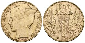 France, Third Republic, 100 francs, 1935, by L. Bazor, very light bagmarks, virtually as struck

Estimate: GBP 1000 - 1500