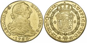 Spain, Charles III, 4 escudos, Madrid, 1780/79 pj (Cal. 304), virtually as struck, with original mint bloom

Estimate: GBP 700 - 900