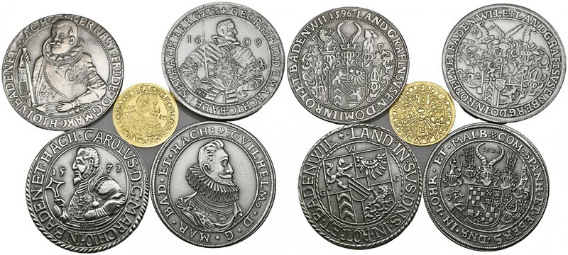 Modern Reproductions of early coins of Baden (5), representing Baden double duca...