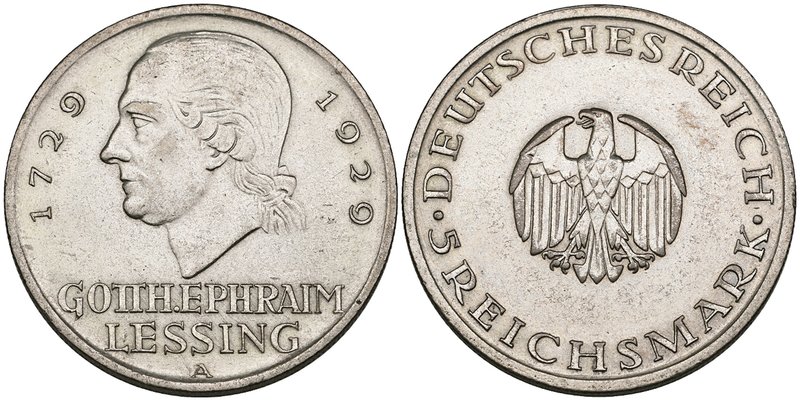 Weimar Republic, commemorative 5 reichsmark (5), all of currency type, comprisin...