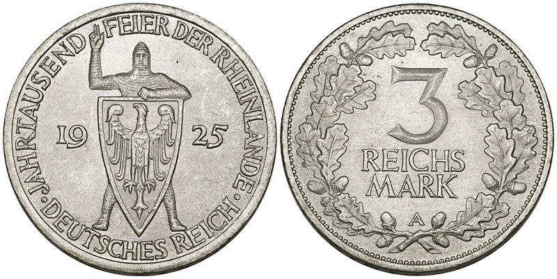 Weimar Republic, commemorative 3 reichsmark (4), all of currency type, comprisin...