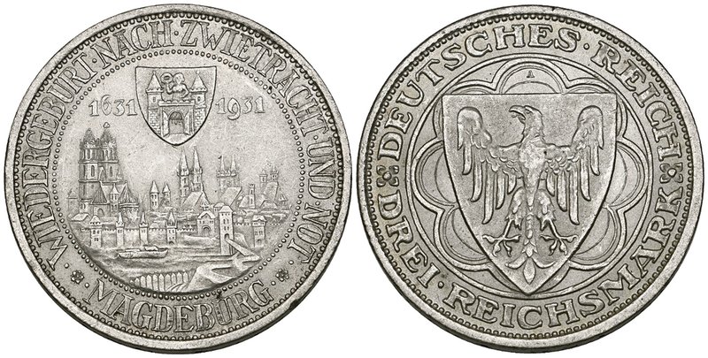 Weimar Republic, Liberation of the Rhineland, 3 mark, 1930 g and 300th Anniversa...