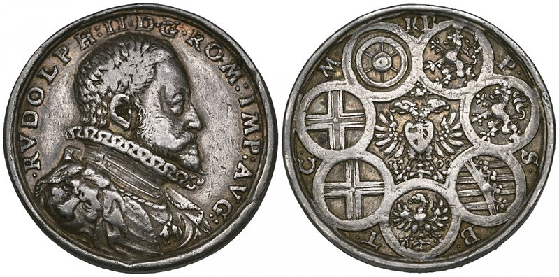 Holy Roman Empire, Rudolph II, Reichstag in Regensburg, 1599, silver medal by Va...