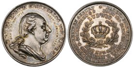 Germany, Baden, 100th Anniversary of the birth of Karl Friedrich, 1828, silver medal by Boltschauser and Doell, 37mm (Wielandt & Zeitz 208), extremely...