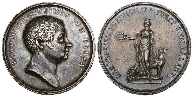 Germany, Baden, Karl Leopold Friedrich, Grand Duke of Baden (1830-52), silver me...