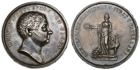 Germany, Baden, Karl Leopold Friedrich, Grand Duke of Baden (1830-52), silver merit medal by Doell, 32.6mm (Wielandt & Zeitz 213), very fine; Arts and...