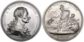 Germany, Brandenburg-Prussia, Paul von Werner and the Defence of Colberg, 1760, silver medal by N. Giorgi and J. Abraham, bust of General Werner right...