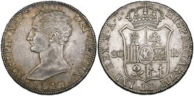 Spain, Jose Napoleon, Madrid, 20 reales, 1812, ai, 27.03g (Cal. 30), some surface marks, attractively toned, better than very fine, scarce

Estimate...