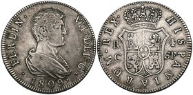 Spain, Fernando VII, miscellaneous silver and copper issues, Barcelona, 20 reales, 1823 SP, 4-reales (2), Bilbao, 10 reales, 1821 UG, Cadiz, 8-reales,...