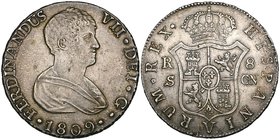 Spain, Fernando VII, Seville, 8-reales, 1809 CN, 26.73g (Cal. 635), toned, better than very fine. Ex SCMB, December 1965, C614. 

Estimate: GBP 200 ...