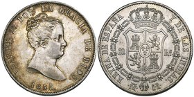 Spain, Isabel II (1833-1868), Madrid, 20-reales, 1835, CR (Cal. 161), surface marks, attractively toned, good very fine or better. Ex SCMB, February 1...