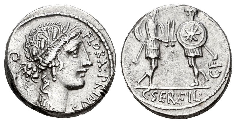 Servilia. Denario. 57 a.C. Roma. (Ffc-1122). (Craw-423-1). (Ffc-1280). Anv.: Cab...