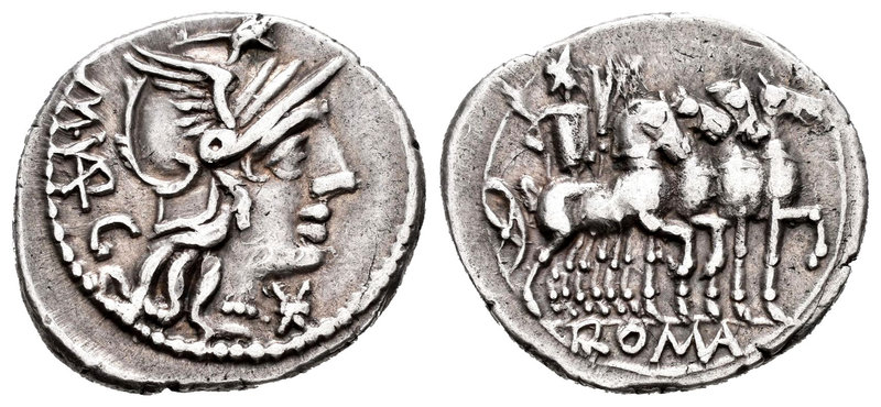 Vargunteia. Denario. 130 a.C. Roma. (Ffc-1183). (Craw-257/1). (Cal-1339). Anv.: ...