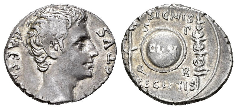 Augusto. Denario. 19 a.C. Colonia Patricia. (Ffc-181). (Ric-86a). (Cal-749). Anv...