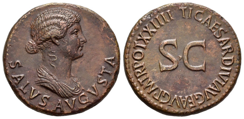 Livia. Dupondio. 22-23 d.C. Roma. (Spink-1740). (Ric-47). (Ch-5). Anv.: SALVS AV...