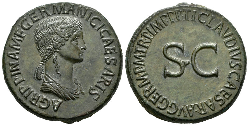 Agripina. Sestercio. 42 d.c. Roma. (Spink-1906). (Ric-102). Anv.: AGRIPPINA M F ...