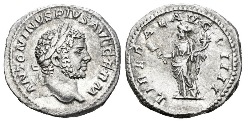 Caracalla. Denario. 214 d.C. Roma. (Spink-6814). (Ric-302). Rev.: LIBERAL AVG VI...