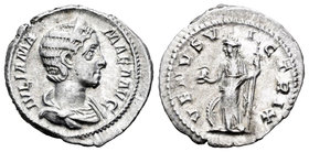 Julia Mamea. Denario. 231 d.C. Roma. (Spink-8216). (Ric-358). Rev.: VENVS VICTRIX. Venus en pie a izquierda con casco y cetro a sus pies escudo. Ag. 2...