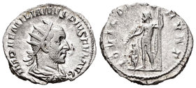 Aemiliano. Antoniniano. 253 d.C. Roma. (Spink-9833). (Ric-4). (Seaby-16). Rev.: IOVI CONSERVAT. Júpiter de pie a izquierda con haz de rayo y cetro. Ag...