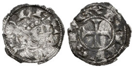 Reino de Castilla y León. Alfonso I (1109-1126). Dinero. Toledo. (Bautista-27). Anv.: TOLETA. Busto mirando a derecha. Rev.: ANFUS REX. Cruz. Ve. 0,78...