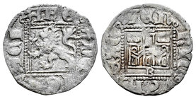 Reino de Castilla y León. Enrique II (1368-1379). Novén. Burgos. (Bautista-679). Ve. 0,82 g. Con B bajo el castillo. MBC-/MBC+. Est...18,00.