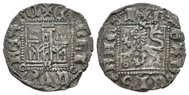 Reino de Castilla y León. Enrique II (1368-1379). Novén. Burgos. (Bautista-679.1). Ve. 0,70 g. Con B bajo el castillo y roel delante del león. MBC+. E...