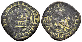 Fernando e Isabel (1474-1504). 4 maravedís. Burgos. (Cal-521). Ae. 8,25 g. Castillo entre venera y IIII. MBC-. Est...30,00.