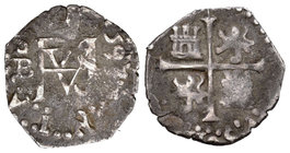 Felipe II (1556-1598). 1/2 real. 1593. Sevilla. B. (Cal-643). Ag. 1,56 g. Escasa. MBC-. Est...150,00.