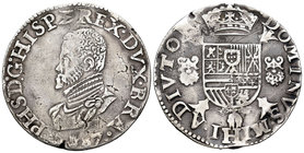 Felipe II (1556-1598). 1 escudo. (15)87. Amberes. (Vanhoudt-362 AN). (Vti-1263). Ag. 30,66 g. MBC-. Est...300,00.